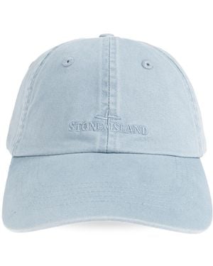 Stone Island Cap With Logo - Blue