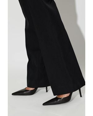 Balmain Leather High-Heeled Shoes - Black