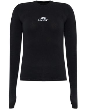 Balenciaga Long Sleeve Top - Black