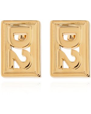 DSquared² Earrings With Logo - Natural