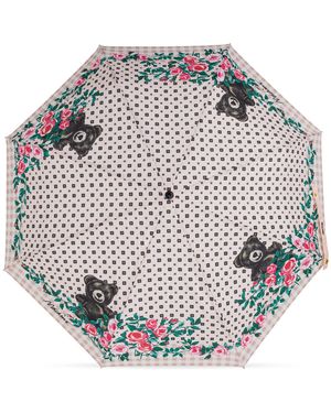 Moschino Folding Umbrella - Natural