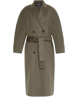 Jacquemus Wool Coat 'D'Homme Curvio' - Green