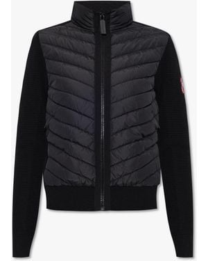 Canada Goose Cardigan With Quilted Frontal - Black