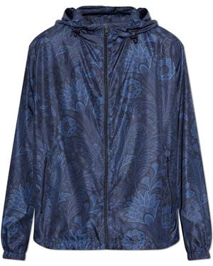Etro Light Jacket With Hood - Blue