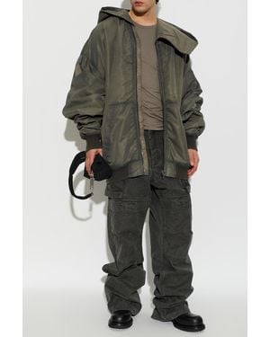 Rick Owens Oversized Insulated Asymmetric Jacket - Green