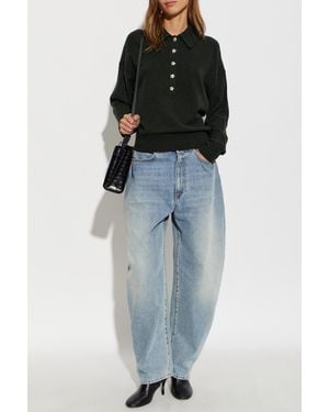 Zadig & Voltaire Cashmere Polo Shirt 'Soula' - Blue