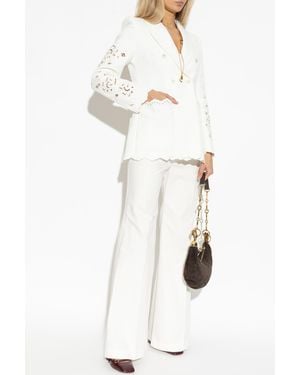 Chloé Double-Breasted Blazer - White