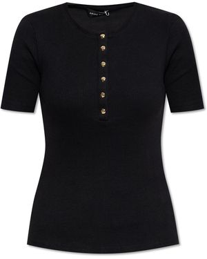 Anine Bing Ribbed Top 'Alessia' - Black
