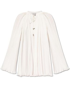 Lanvin Pleated Shirt - White