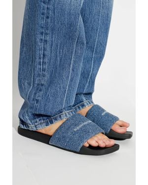 Alexander Wang Flip-Flops With Shimmering Sequins - Blue