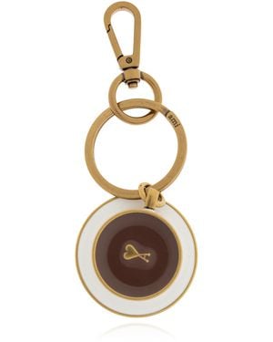 Ami Paris Keychain With Pendant - White