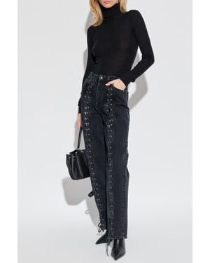 ROTATE BIRGER CHRISTENSEN High-Waisted Jeans - Black