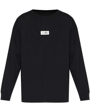 MM6 by Maison Margiela T-Shirt With Patch - Black