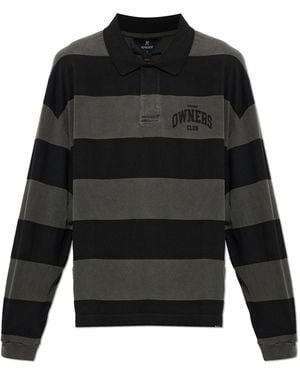 Represent Striped Polo - Black