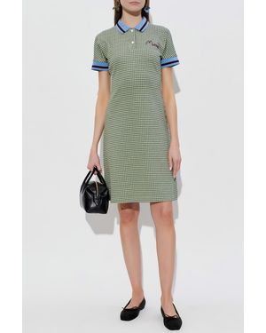 Marni Dress With A Checkered Pattern - Green
