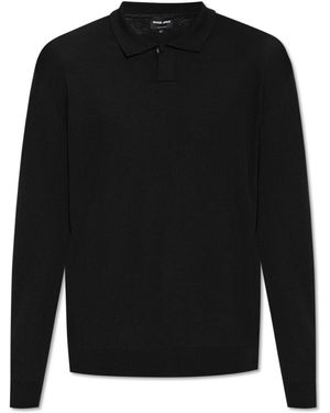 Giorgio Armani Wool Polo - Black