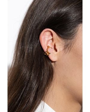 Versace Ear Cuff With Stone - Black