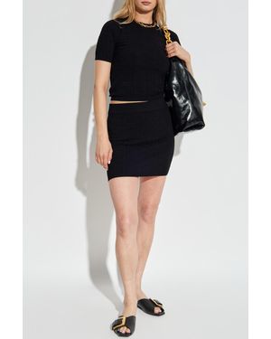 Balmain Top With A Round Neckline - Black
