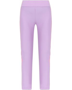 Versace Jeans Couture Leggings With Side Stripes - Purple