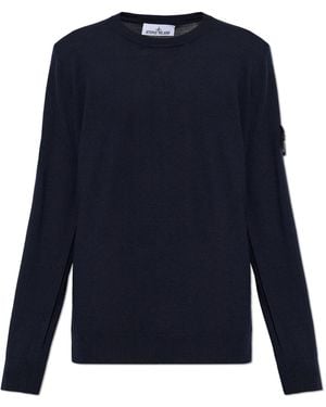 Stone Island Quilted Jacket With Hood - Blue