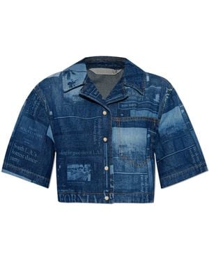 Palm Angels Denim Shirt - Blue