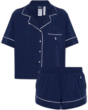 Polo Ralph Lauren Two-Piece Pyjamas With Logo - Blue