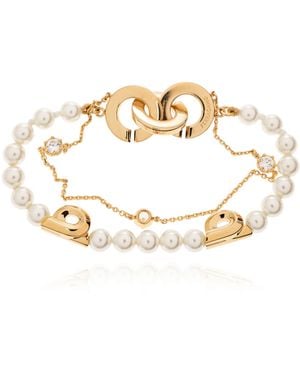 Ferragamo Imitation Pearl Bracelet - Metallic