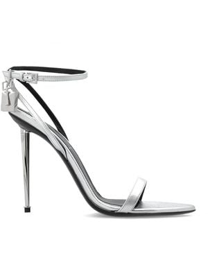 Tom Ford Leather Heeled Sandals - White
