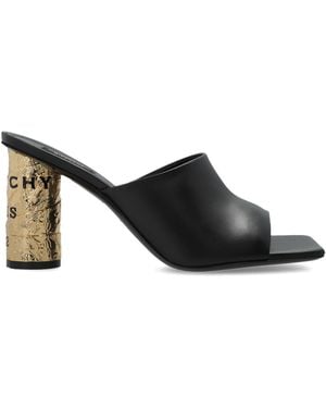 Givenchy Leather Heeled Mules - Black