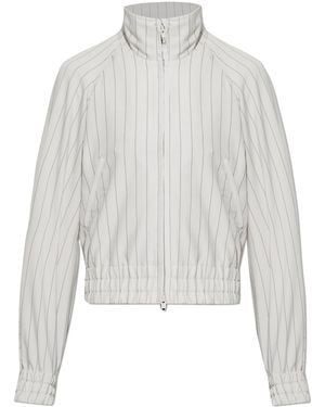 Y-3 Jacket With Stand-Up Collar - White