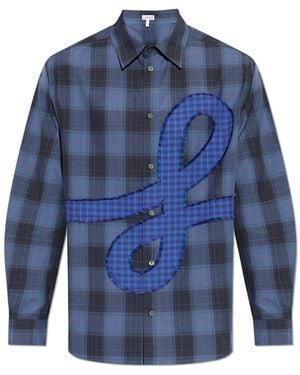 Loewe Checked Pattern Shirt - Blue