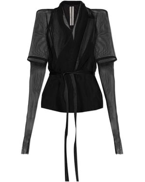 Rick Owens Transparent Blazer - Black