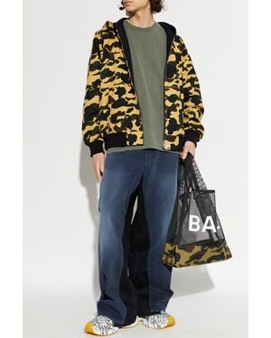 A Bathing Ape Jacket With Camo Motif - Blue