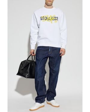 DSquared² Sweatshirt With Printed Logo - White