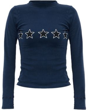 Balenciaga T-Shirt With Print - Blue