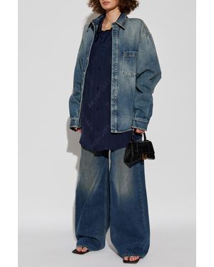 Balenciaga Wide-Leg Jeans - Blue