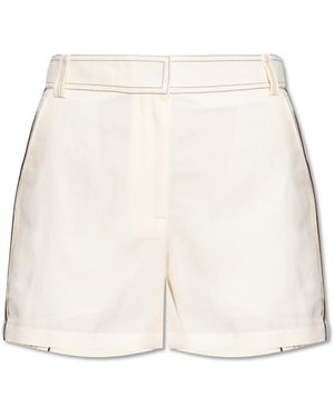 Tory Burch Shorts With Contrast Stitching - Natural