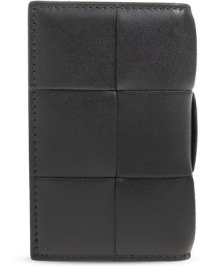Bottega Veneta Folding Card Case - Black