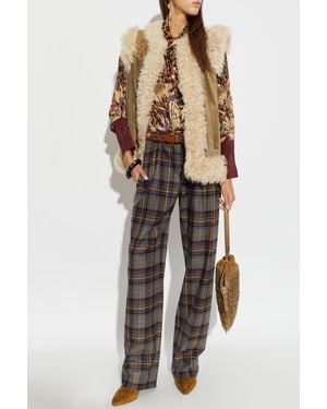 Etro Leather Vest - Natural