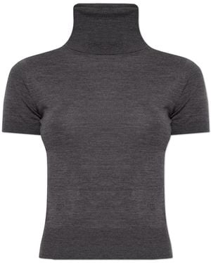 DSquared² Wool Turtleneck With Short Sleeves - Grey