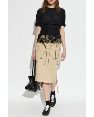 McQueen Asymmetrical Cut T-Shirt - Black