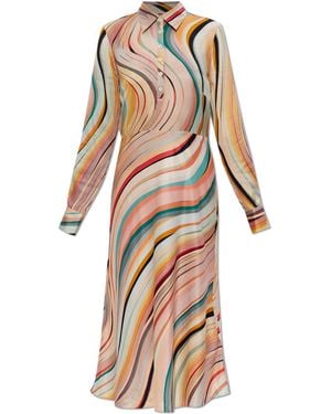 Paul Smith Dress With Stripe Pattern - White