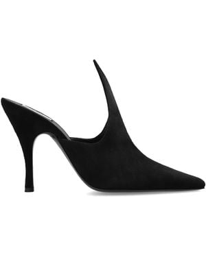 Alaïa Suede Heeled Mules - Black