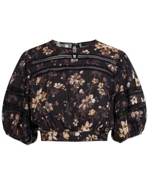 AllSaints Top 'Peony' - Black