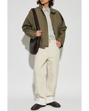 Bottega Veneta Jacket With Stand-Up Collar - Natural