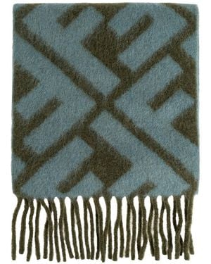 Fendi Scarf With Fringes - Green