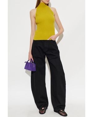 Alaïa Wool Top With Turtleneck - Blue