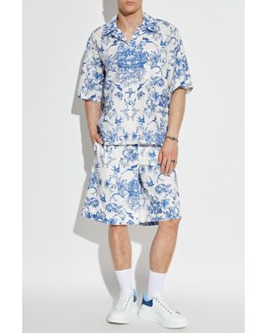 McQueen Printed Shorts - Blue