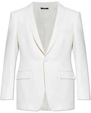 Tom Ford Blazer With Satin Finish - White