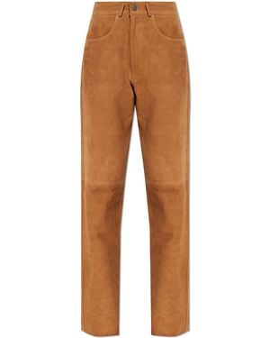 Haikure Suede Trousers "Korea" - Brown